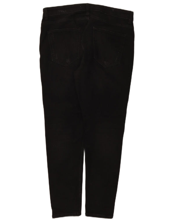 Zara Jean skinny vieilli pour homme EU 44 Large W34 L28 Coton noir
