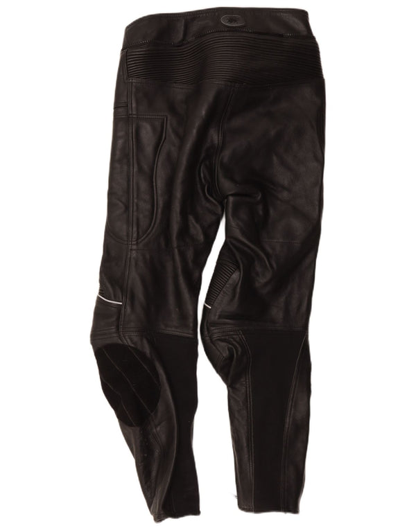 Buffalo Pantalon en cuir style moto pour homme UK 42 Medium W32 L27 Noir