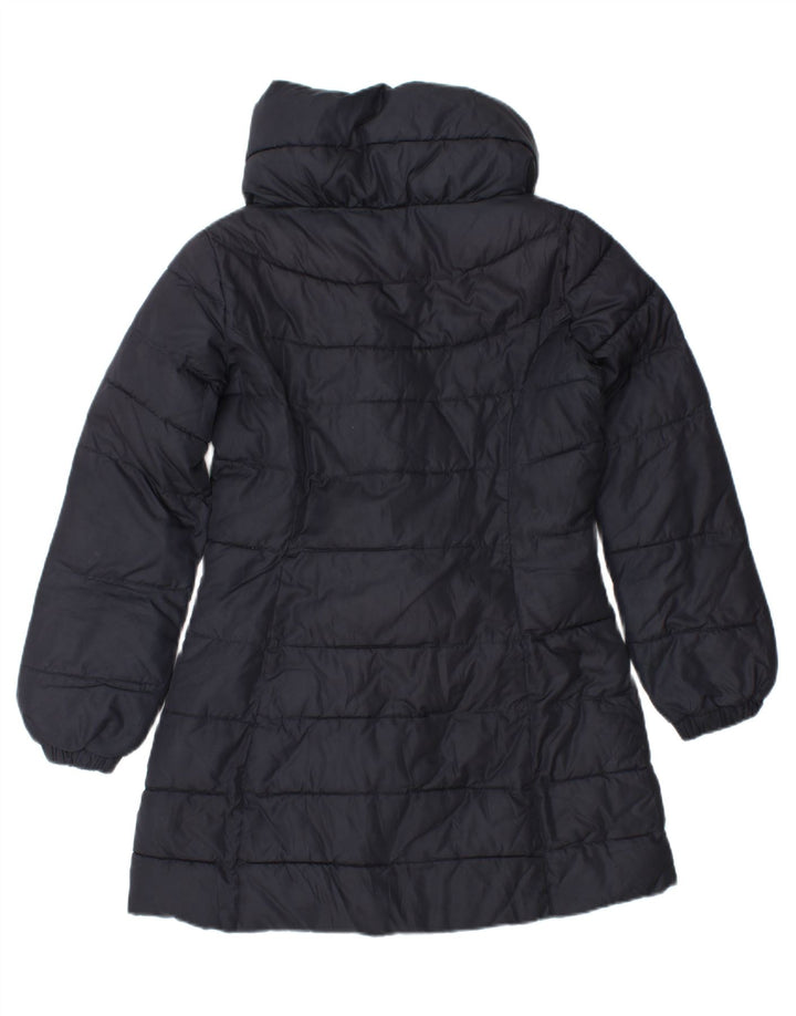 SISLEY Womens Padded Coat UK 12 Medium Navy Blue