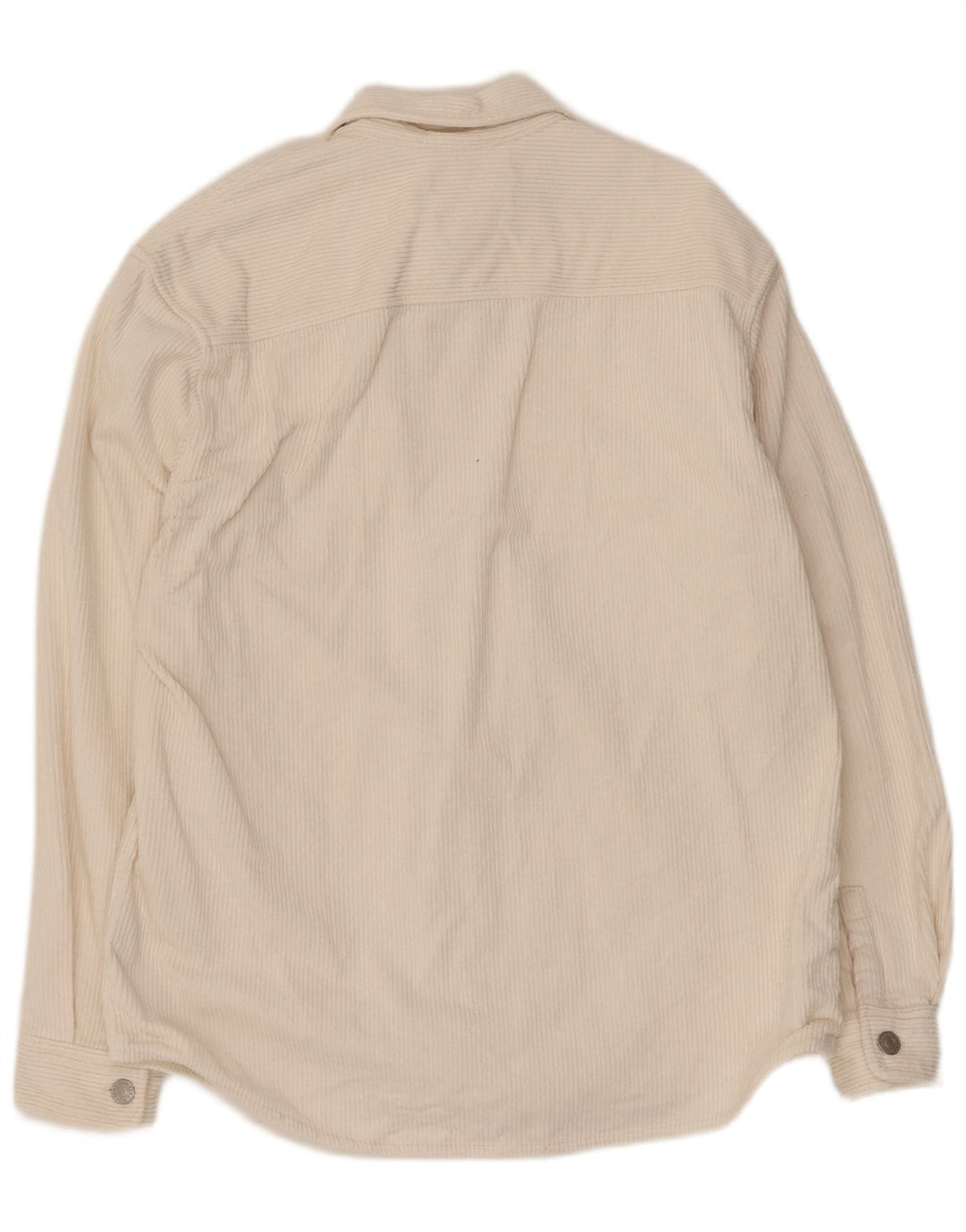 Zara Chemise En Velours Côtelé Coton Blanc Moyen
