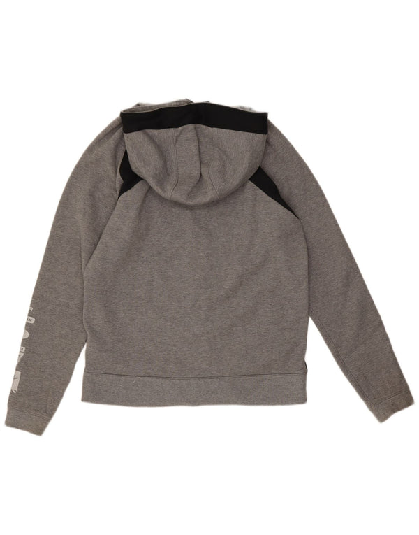 Nike Sweat à capuche zippé graphique en coton color block noir moyen pour homme