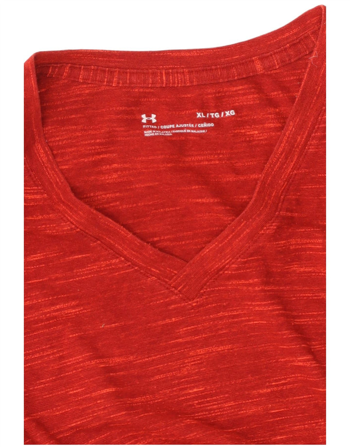 UNDER ARMOUR T-Shirt Homme Top XL Rouge Moucheté