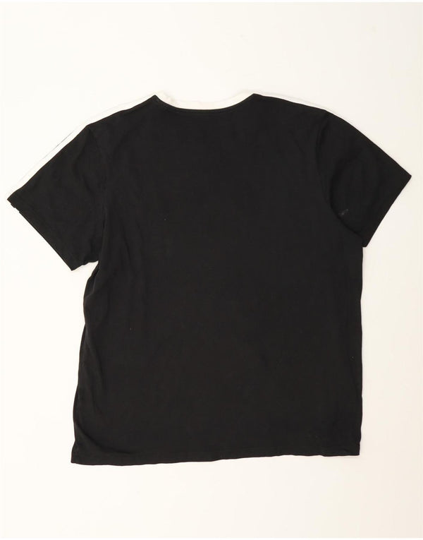 Adidas T-Shirt Femme Top UK 16/18 Grand Noir Coton