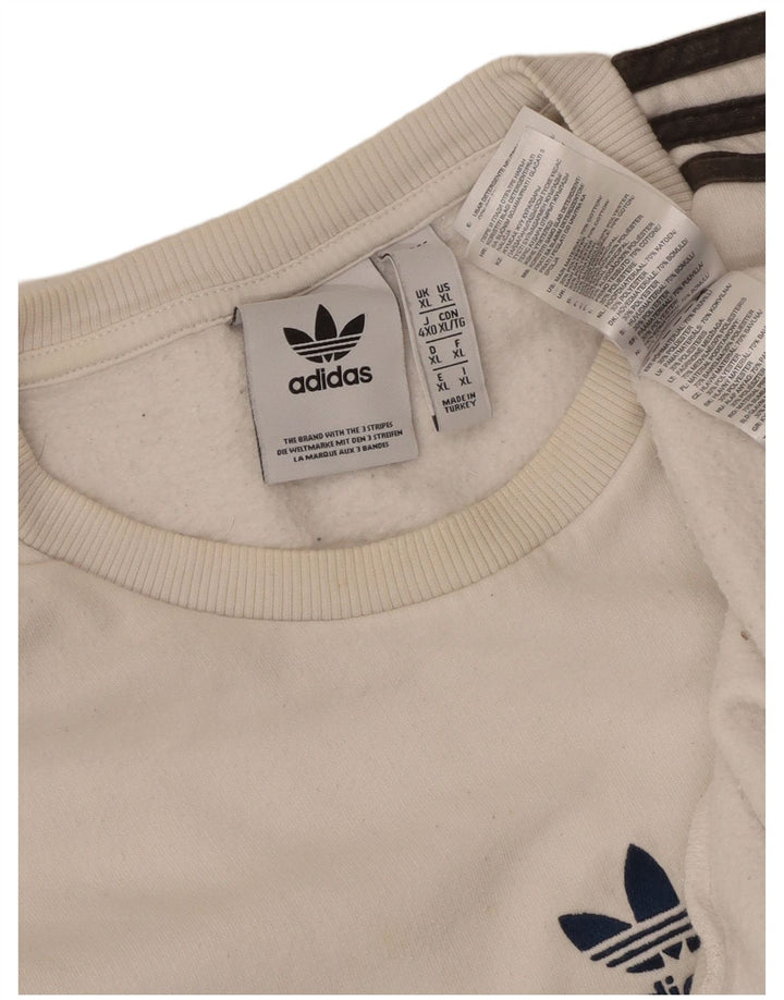Adidas Sweat-shirt pour homme XL en coton blanc
