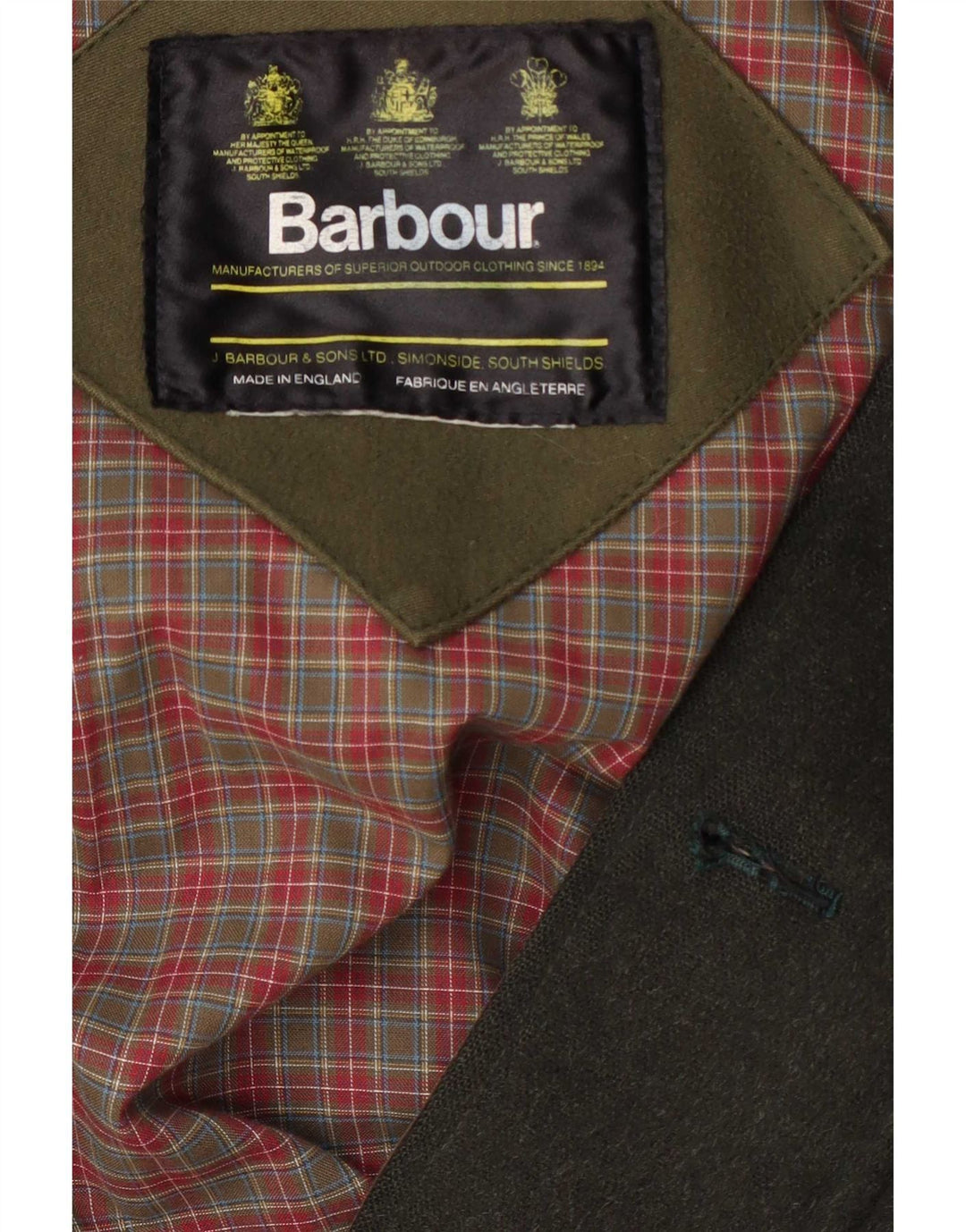 Barbour Veste utilitaire pour hommes UK 42 XL Laine verte