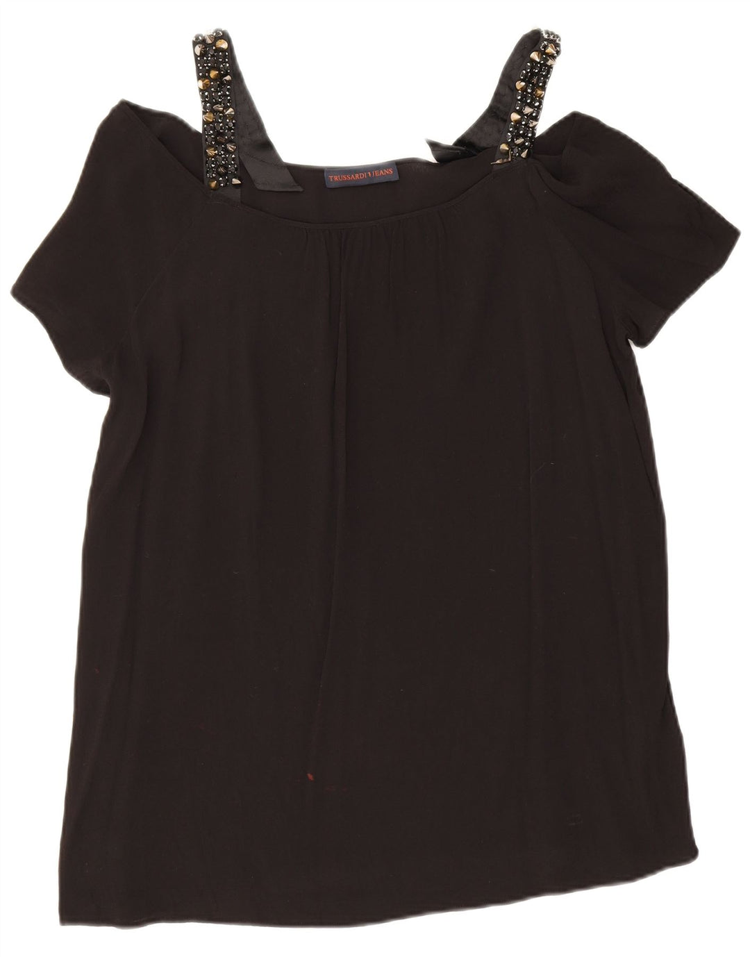 Trussardi Top Épaules Dénudées IT 48 XL Noir Viscose |