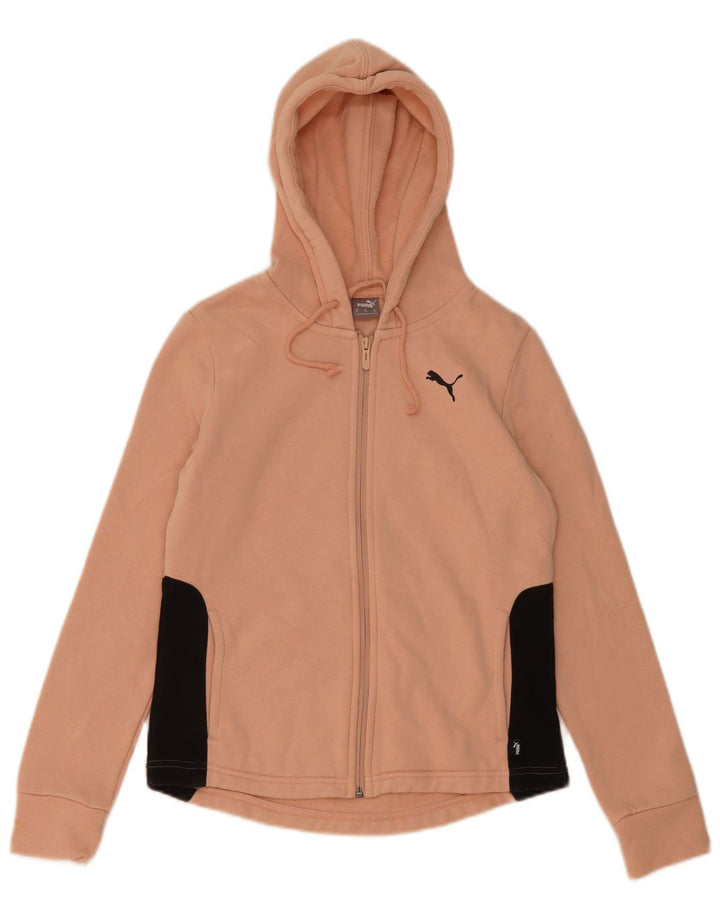 Puma Pull à capuche zippé pour femme UK 12 Rose moyen