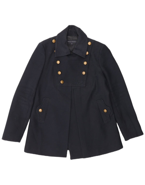 French Connection Caban Femme UK 12 Bleu Marine Moyen Polyester