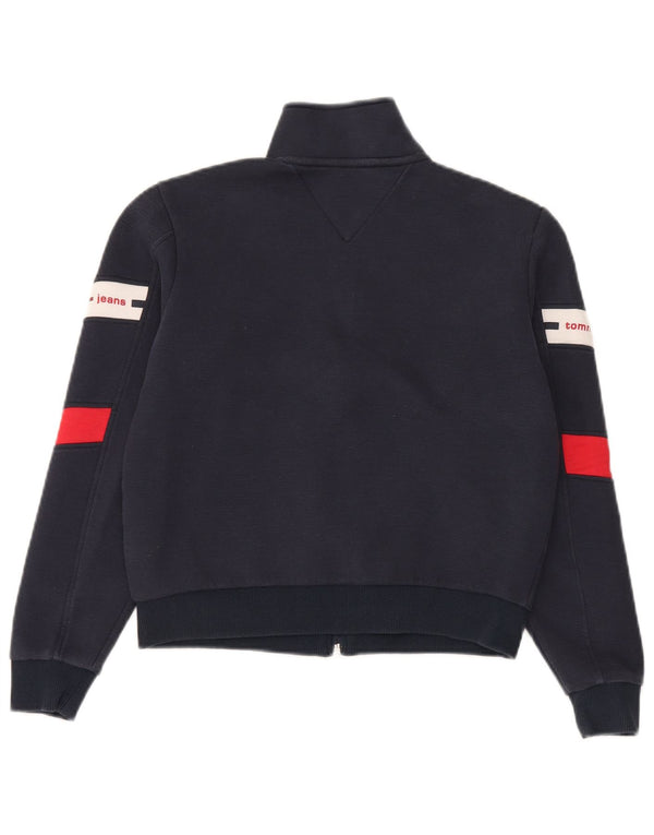 Tommy Hilfiger Veste de survêtement courte pour femme UK 10 Small Bleu marine