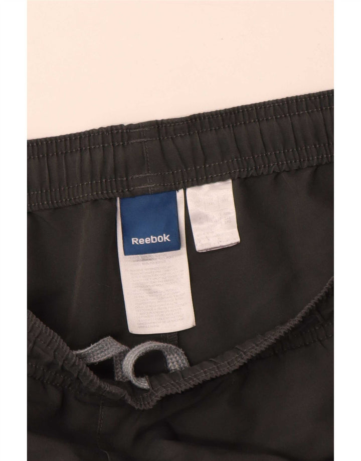 Reebok Short de sport pour homme 2XL Gris Colorblock Polyester