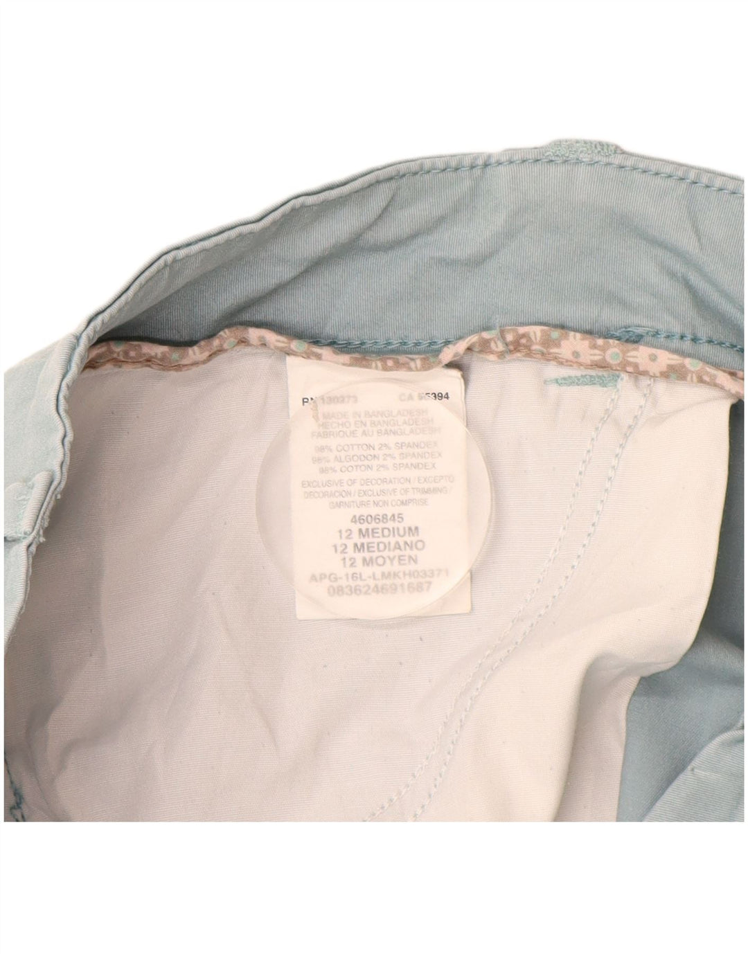 Lee Pantalon Capri Femme US 12 Large W32 L24 Coton Turquoise