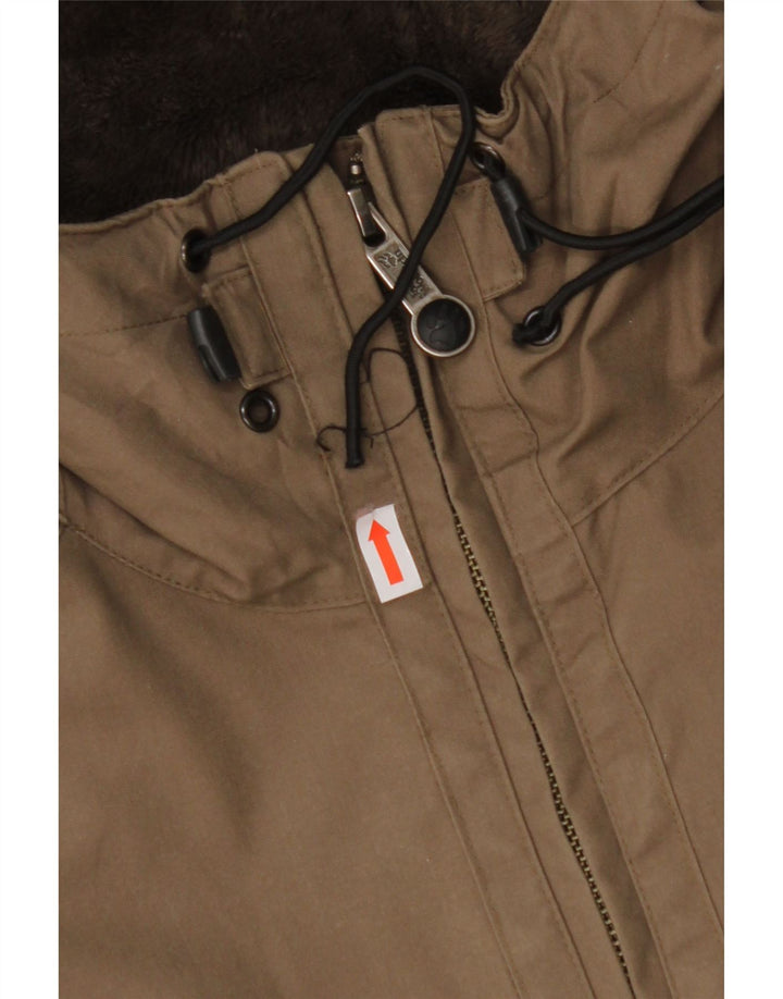 JACK WOLFSKIN Veste coupe-vent à capuche pour homme UK 40/42 Large Kaki