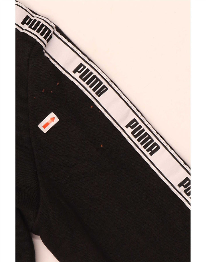 Puma Pull à capuche graphique pour femme - Large - Noir color block