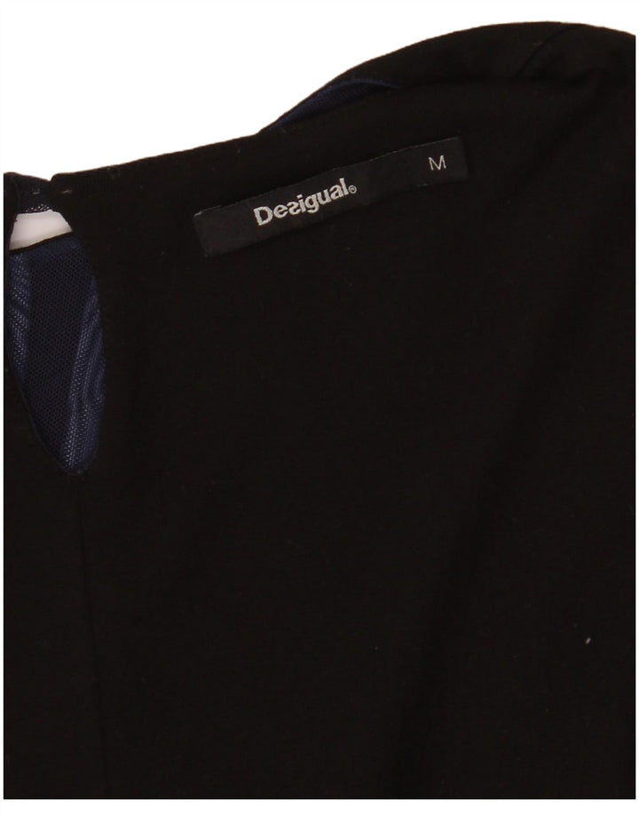 DESIGUAL Chemisier à manches longues pour femme UK 42 Bleu marine moyen floral