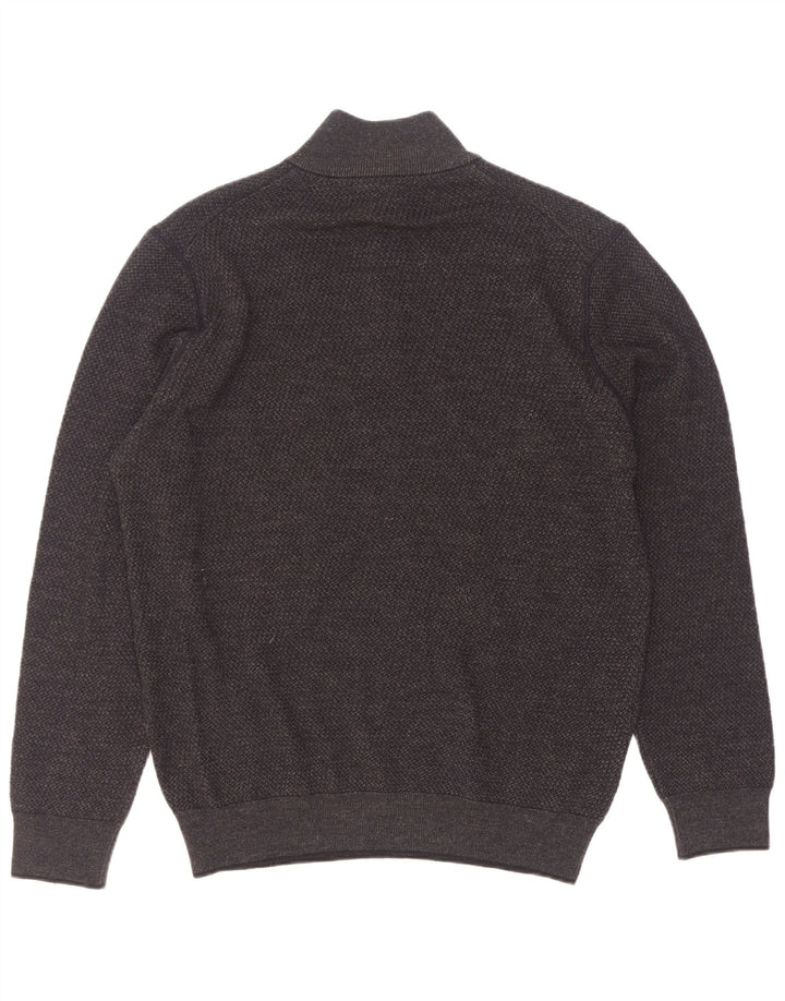 Bugatti Pull à col zippé pour homme, grand gris