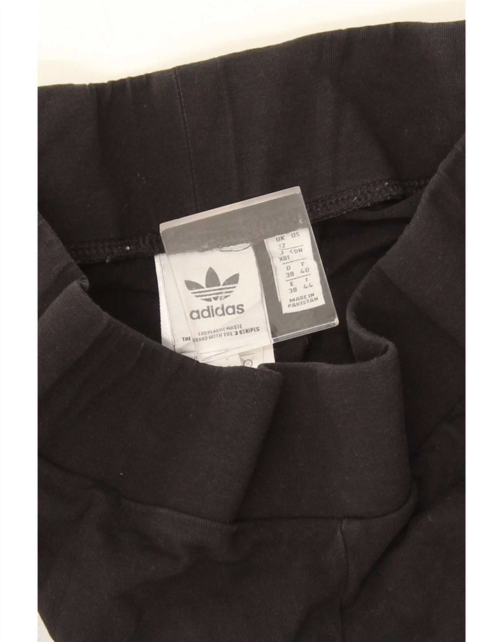 Adidas Leggings Femme UK 12 Coton Noir Moyen