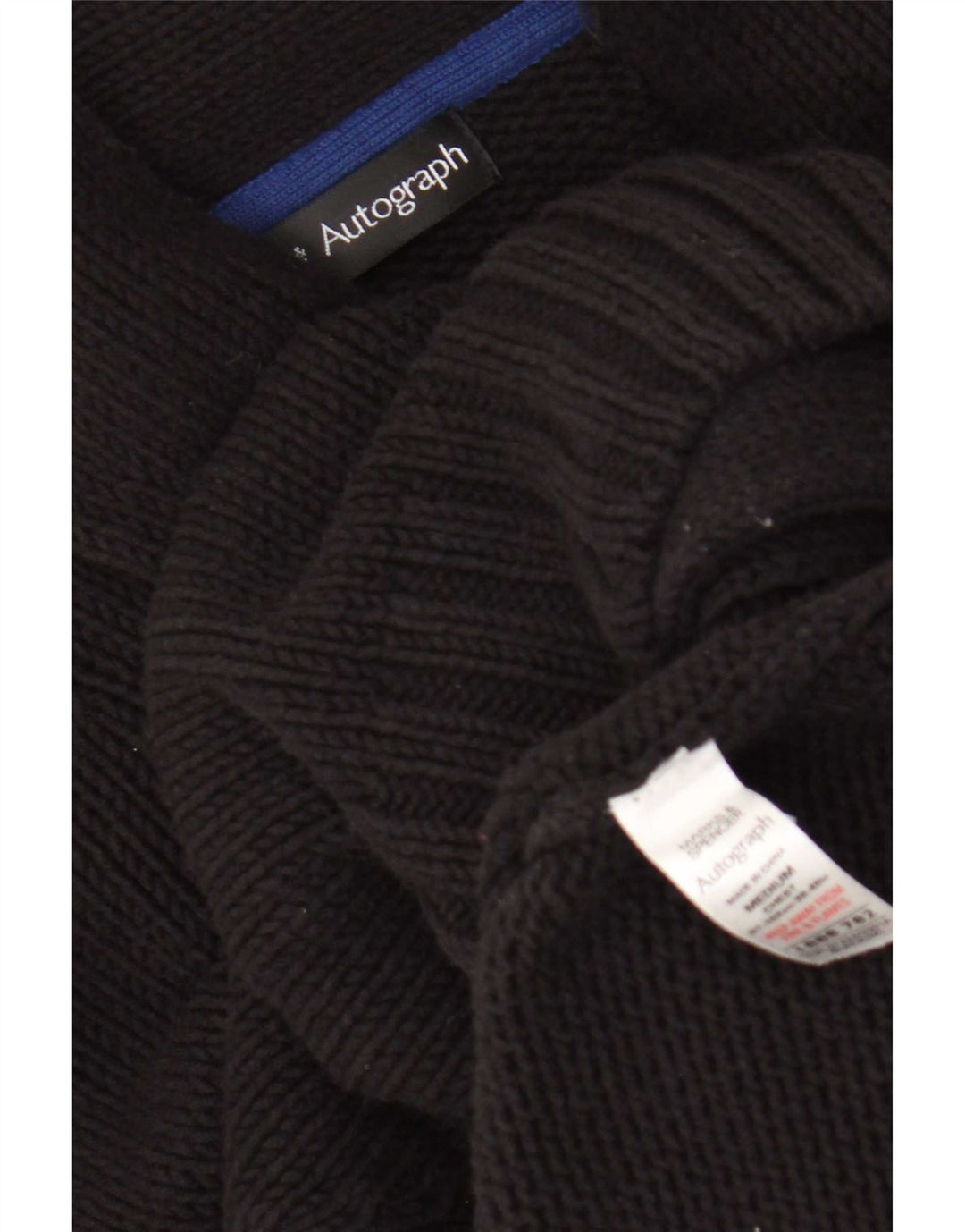 Marks & Spencer Pull cardigan autographe pour homme UK 38/40 Noir moyen