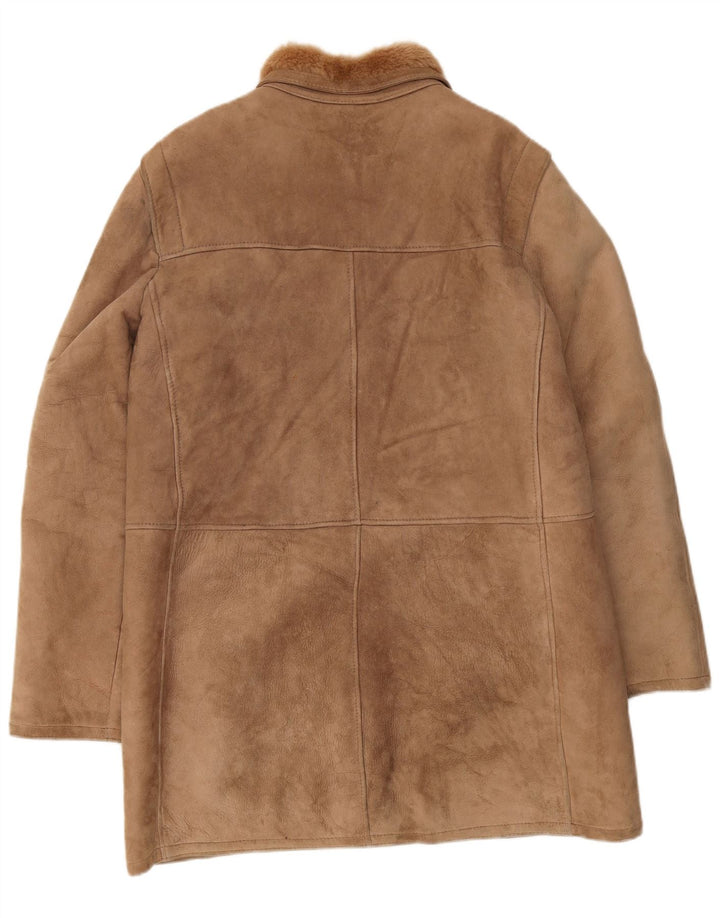 veste en peau de mouton vintage pour hommes IT 54 2XL Marron