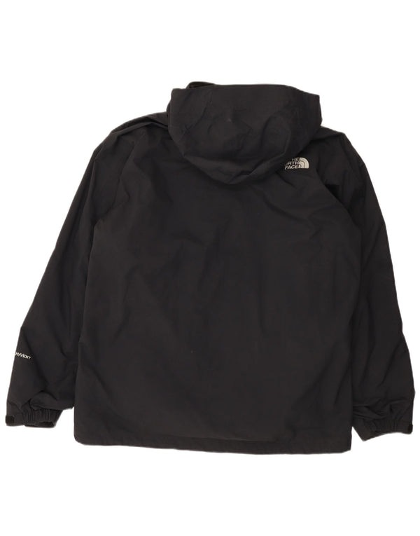 The North Face Veste de pluie à capuche pour homme UK 40 Large Noir Nylon