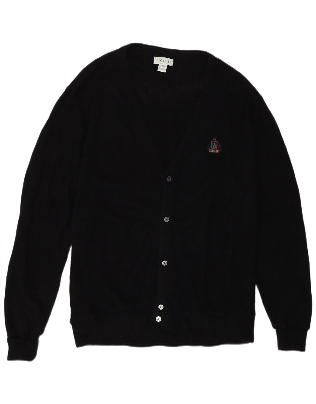Izod Cardigan Homme Pull Large Noir Acrylique