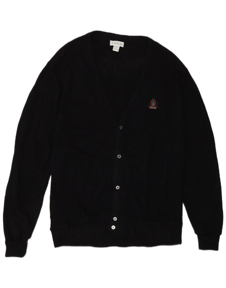 Izod Cardigan Homme Pull Large Noir Acrylique