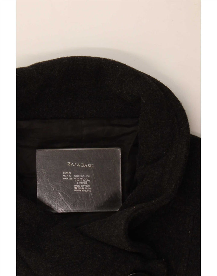 Zara Caban femme UK 10 Small Gris Laine