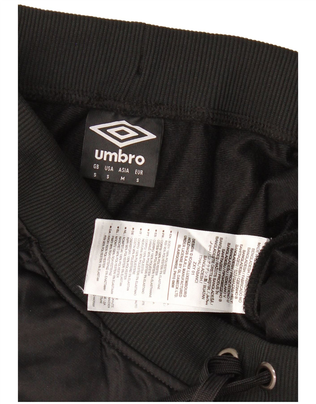 Umbro Pantalon de Survêtement Graphique Homme Joggers Petit Noir Polyester