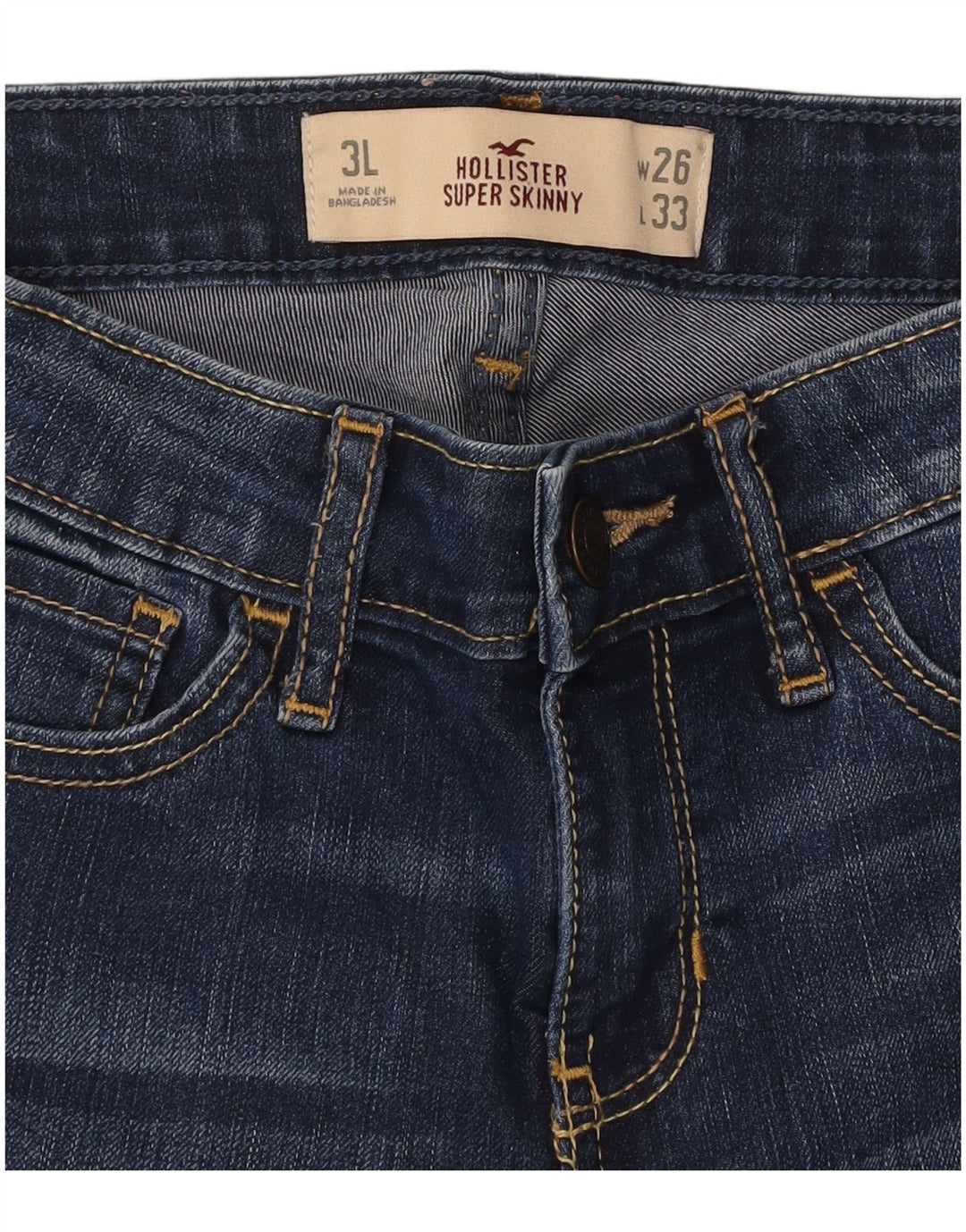 HOLLISTER Jean super skinny W26 L33 bleu coton femme
