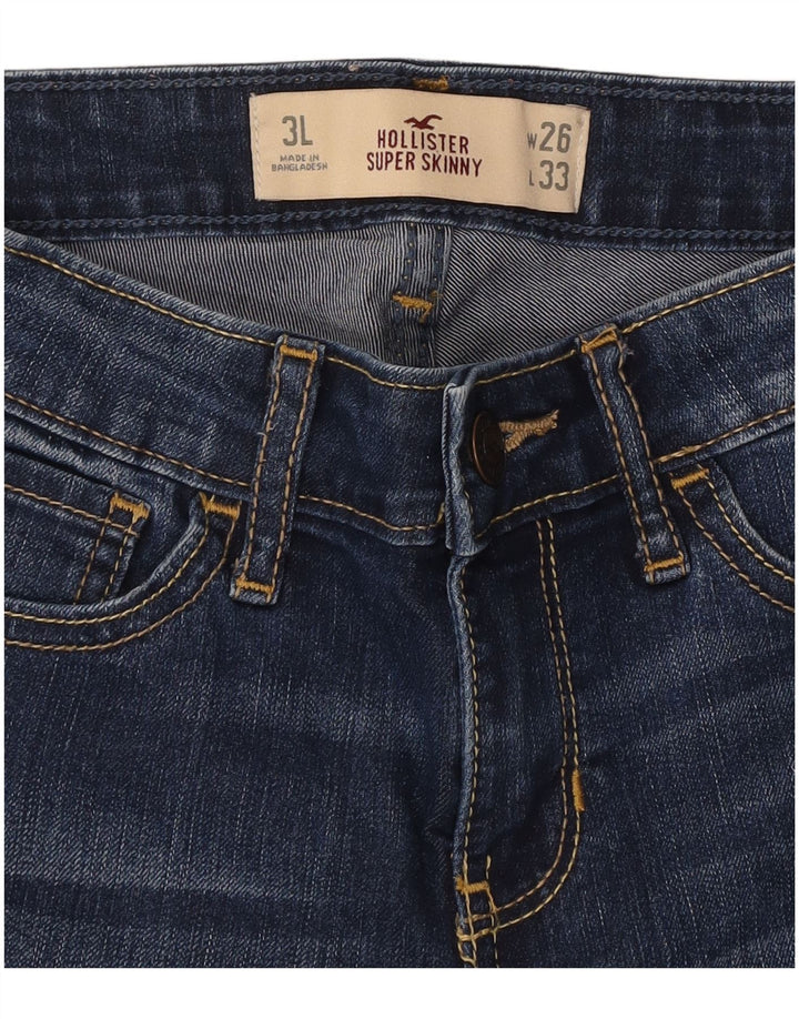 HOLLISTER Jean super skinny W26 L33 bleu coton femme