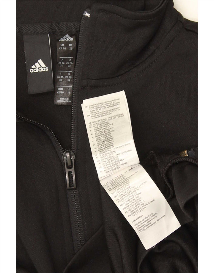 Adidas Veste de survêtement pour femme UK 4/6 XS Noir Polyester
