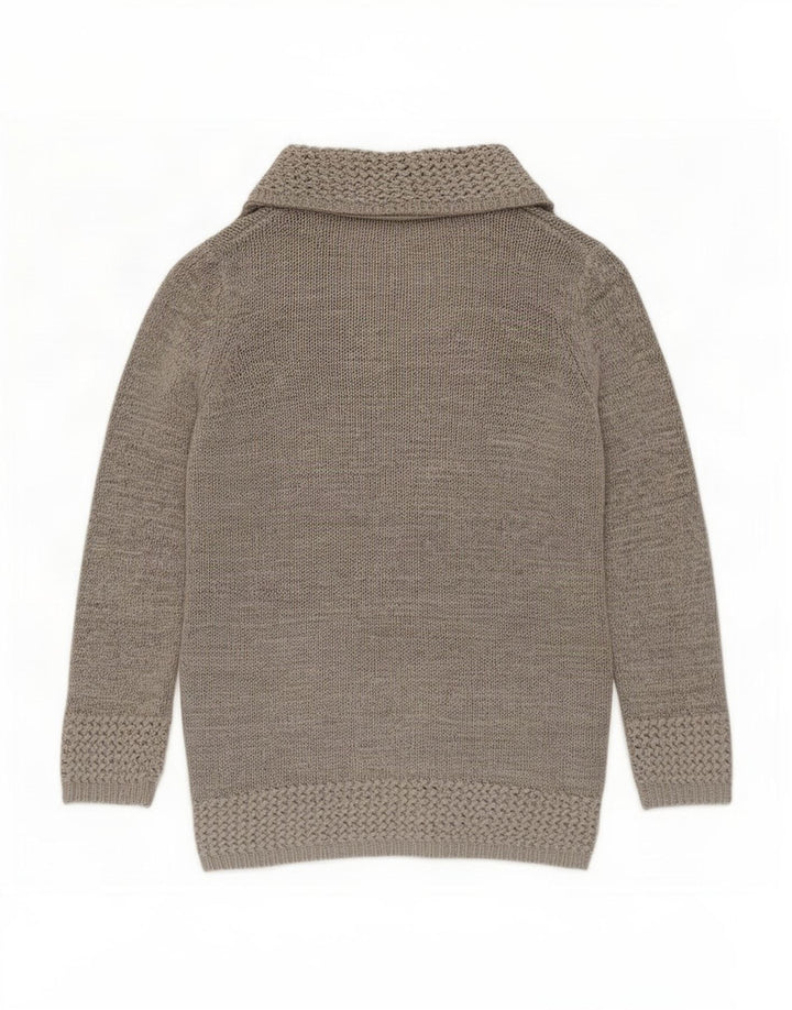 Marks & Spencer Pull cardigan ouvert classique pour femme UK 16 Large Gris