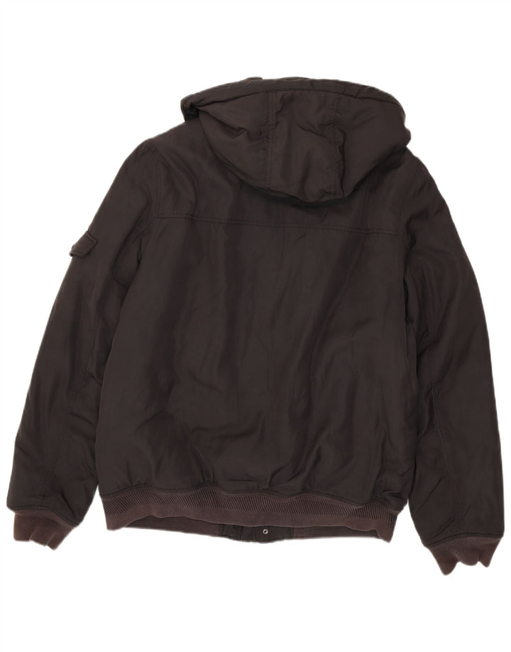 Tommy Hilfiger Veste bomber à capuche pour homme UK 42 XL Noir Polyester