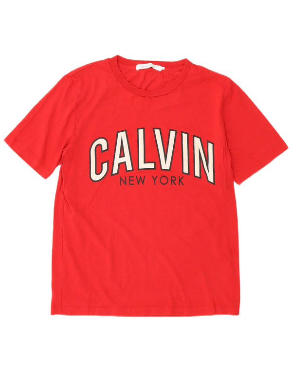 Calvin Klein Jeans T-shirt graphique pour homme en coton rouge Taille L