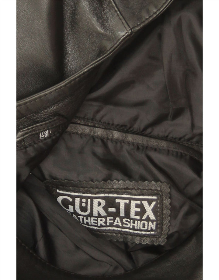 Gurtex Gilet en cuir pour homme IT 48 Cuir noir moyen