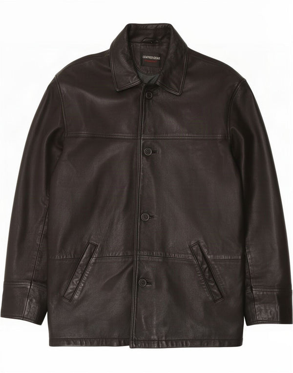 veste en cuir homme vintage UK 40 Grand Noir