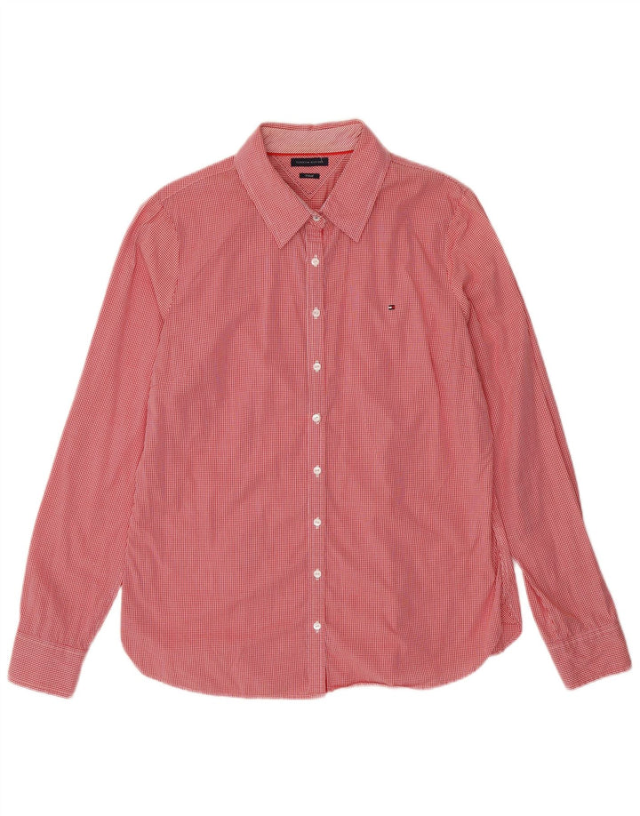 Tommy Hilfiger Chemise Femme UK 16 Grand Vichy Rouge