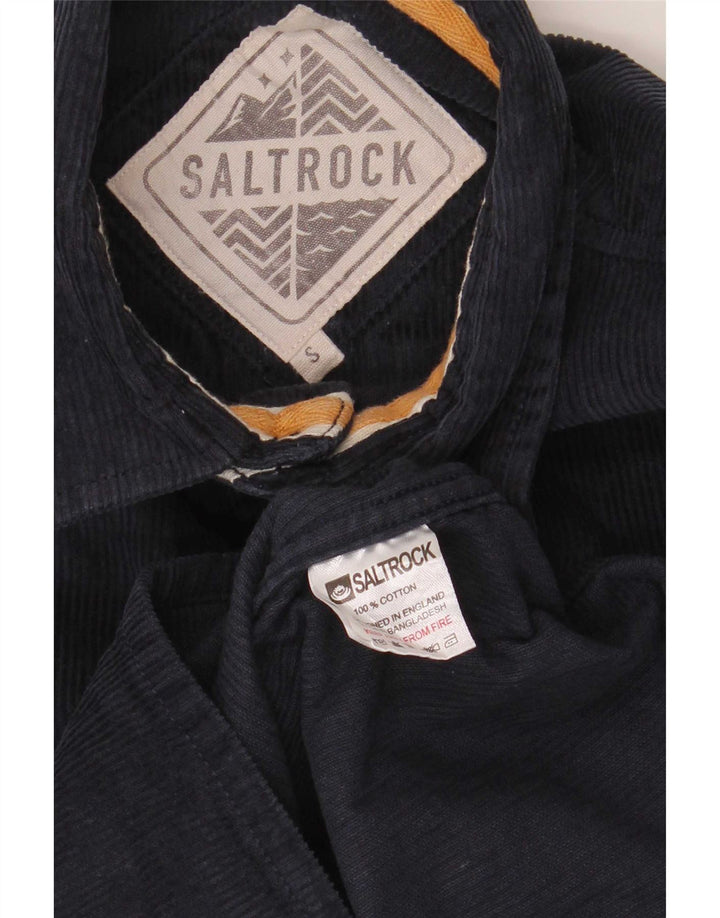 Saltrock Chemise en velours côtelé pour homme Petit coton bleu marine