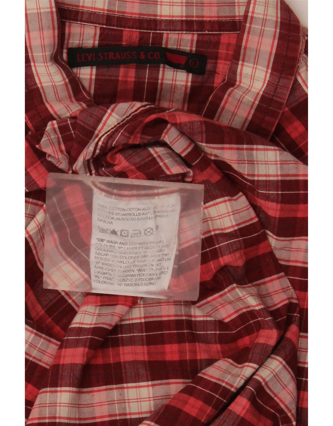 Levi's Chemise Western Homme Rouge à Carreaux Large en Coton