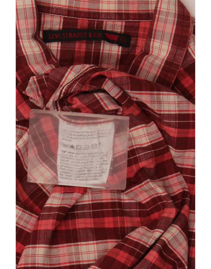 Levi's Chemise Western Homme Rouge à Carreaux Large en Coton