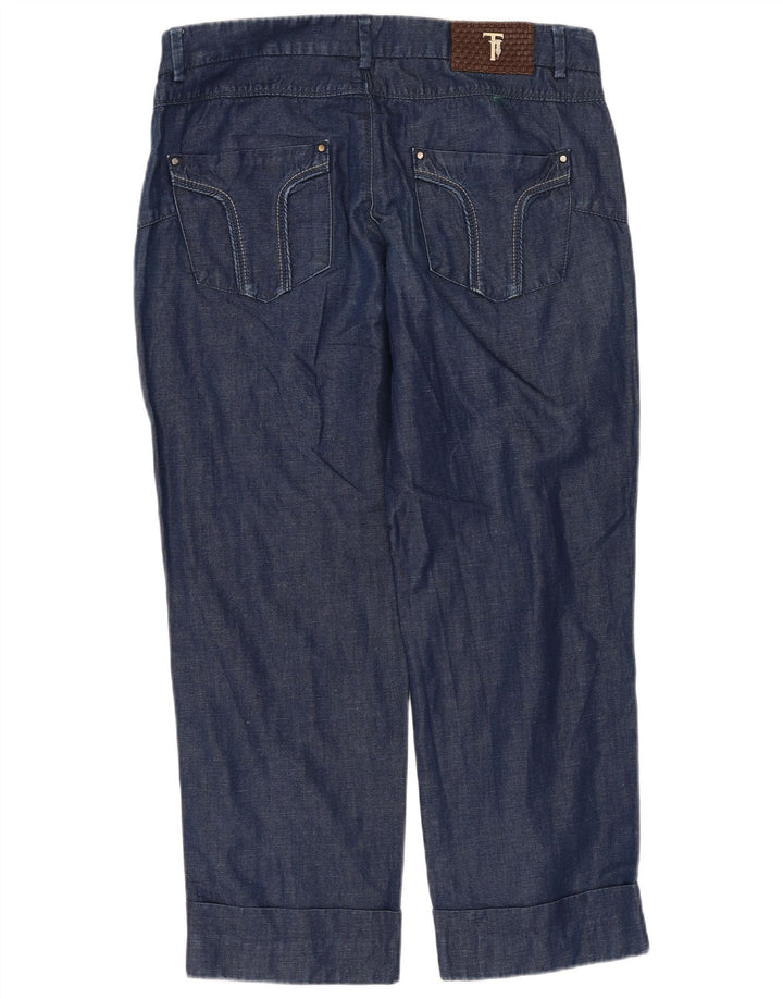 TRUSSARDI Jean Court W26 L24 Bleu Marine Coton Femme