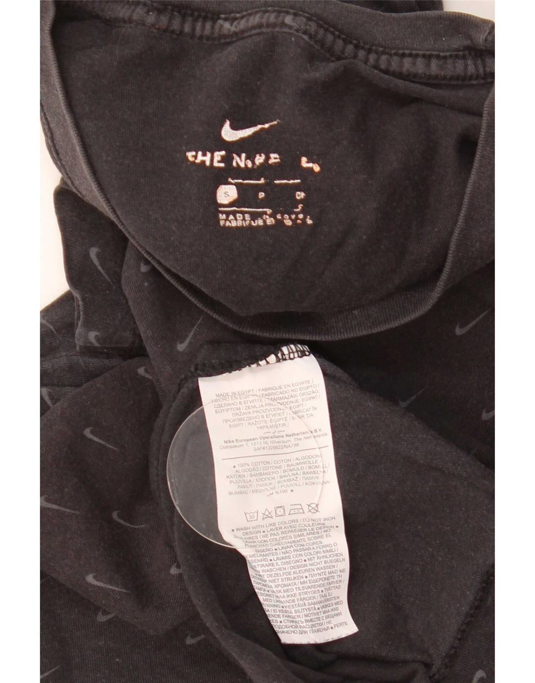 Nike T-shirt graphique pour homme en coton noir Taille S