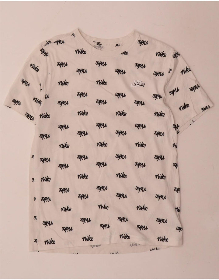 Nike T-shirt graphique pour homme en coton blanc moyen