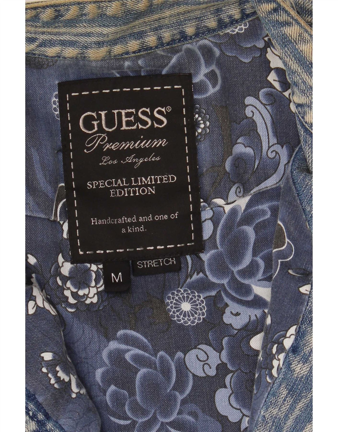 Guess Veste en jean pour femme UK 12 Bleu moyen Coton