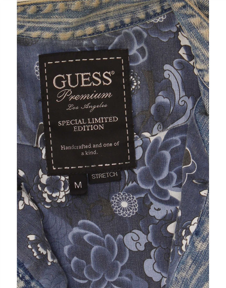 Guess Veste en jean pour femme UK 12 Bleu moyen Coton