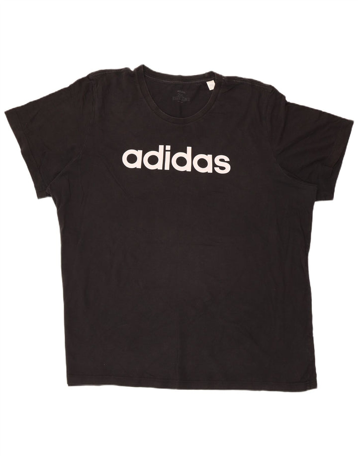 Adidas T-shirt graphique pour homme en coton noir 2XL
