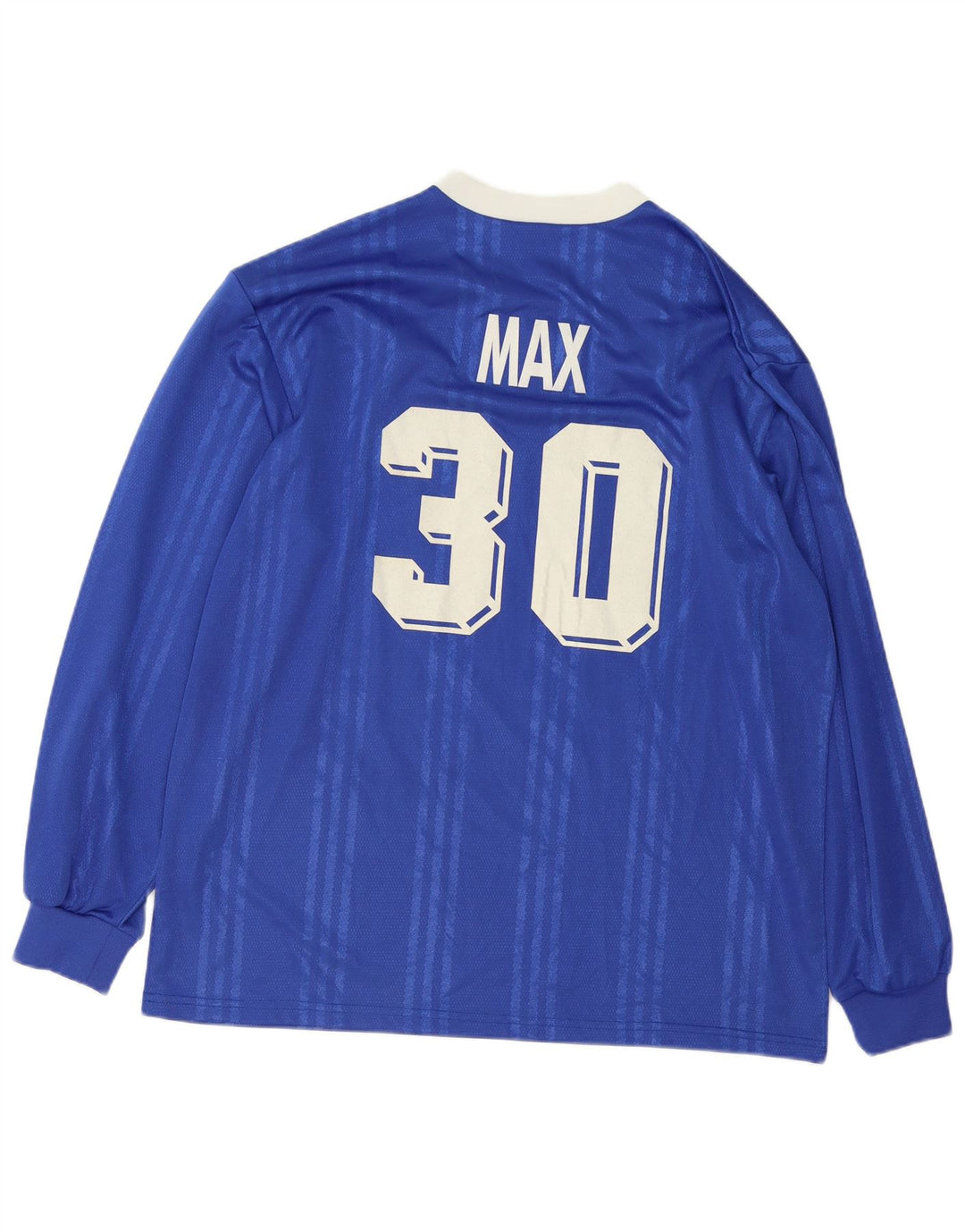 Adidas Haut Graphique Homme Manches Longues XL Bleu Rayé Polyester