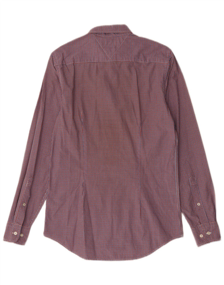 Tommy Hilfiger Chemise Slim Fit pour Homme en Coton Vichy Rouge Petit