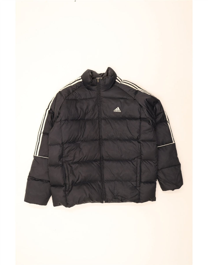Adidas Veste rembourrée pour homme UK 42 XL Noir Colorblock Polyester