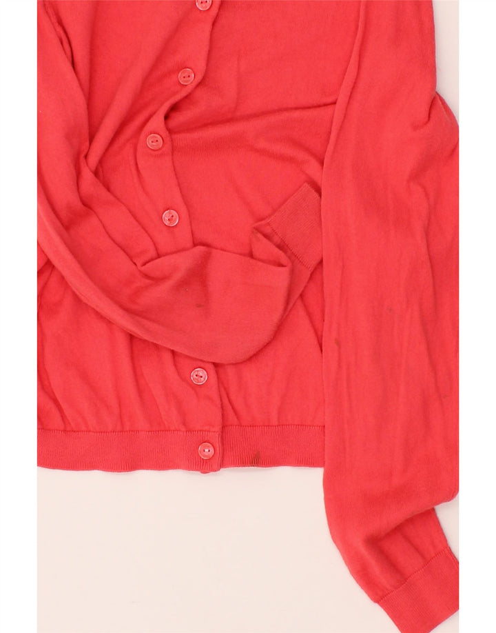 JOULES Womens Cardigan Sweater UK 12 Medium Pink Cotton Vintage Joules and Second-Hand Joules from Messina Hembry 