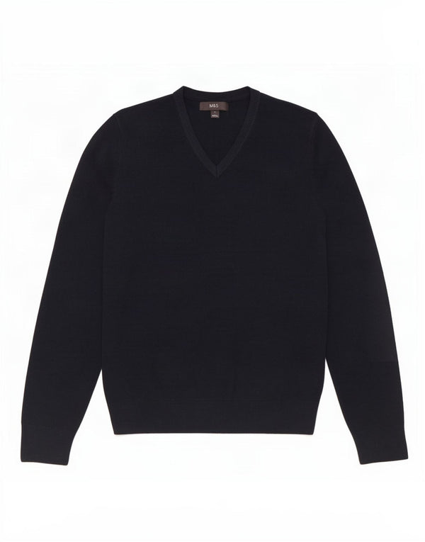Marks & Spencer Pull col V Homme Bleu Marine Moyen Acrylique